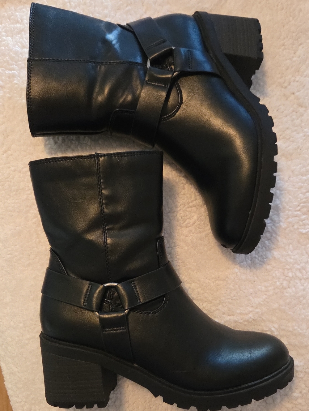 Target Black Mid-Calf Block Heel Women's Boots